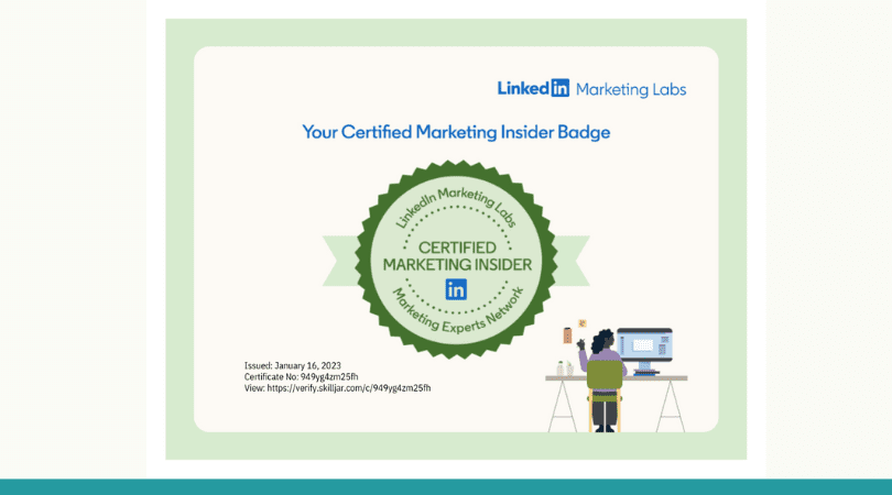 Linkedin Certified Marketing Insiders - Debbie Ringwood The Marketing Shop